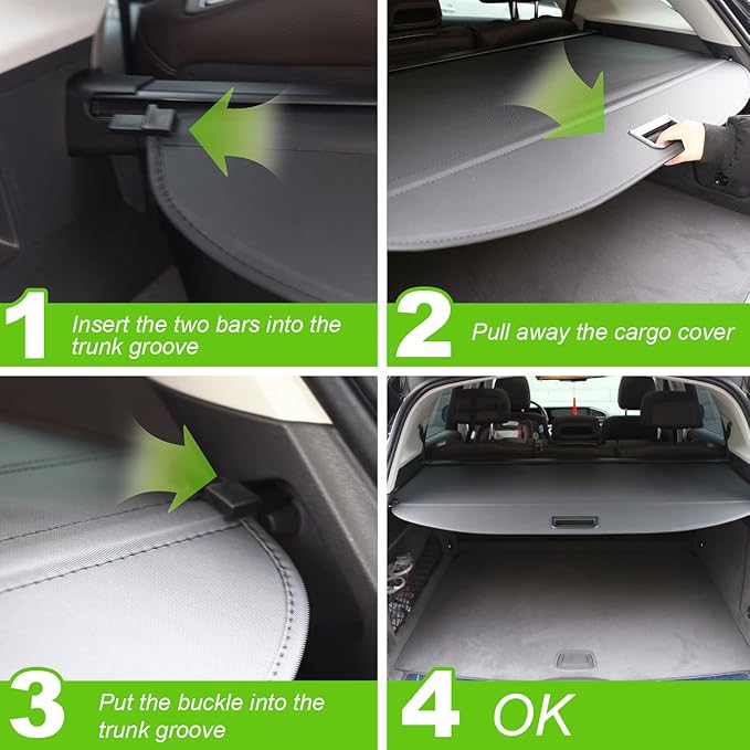 Cargo Cover for Jeep Patriot Compass 2007-2010 2011-2016 Rear Trunk Cover Trunk Security Cover Shielding Shade Car Accessory