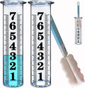 7 Inch Plastic Rain Gauge Replacement Tube, Upgrade Freeze Proof Outdoor Rain Gauges Replacement Plastic Tube for Garden Yard Lawn, Crack Resistance Tube Best Rated, 2 pcs Tubes with 1 Clean Brush