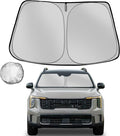Windshield Sun Shade for 2021-2025 Kia Sorento Foldable Sun Sunshade for Car Front Window Blocks UV Rays and Heat Automotive Interior Protector Custom Fit Accessories