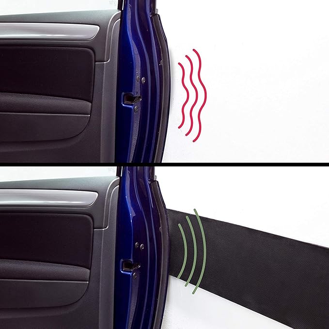 Car Door Protector Bump Body Guard,1/4" Sectional Foam Sticking Garage Wall Parking Protector Collision Avoidance Waterproof Foam Protector Wall Corner Protecting Your Car Doors (2 Pack)