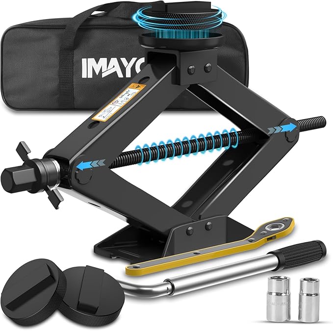 Car Jack Kit for BMW & MINI, 2.5 Ton Scissor Jack for BMW Vehicle with 2PCS Jack Pad, Portable Tire Changing Kit Compatible with B-M-W 1-3-5-7 Series, X-Series