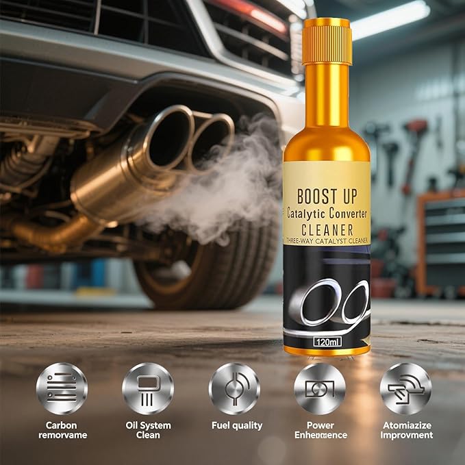 Catalytic Converter Cleaner, Exhaust System Carbon Removal Treatment, Fuel System Additive Oil for Gas & Diesel Car, Auto Engine Parts Cleaner (120ml, 3PCS)