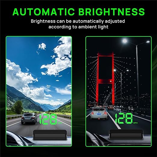 Heads up Display for Cars,Car HUD,Head up Display for Car,Digital GPS HUD Speedometer,USB Cable Plug and Play,Automatic Brightness Adjustment,Large Font Display