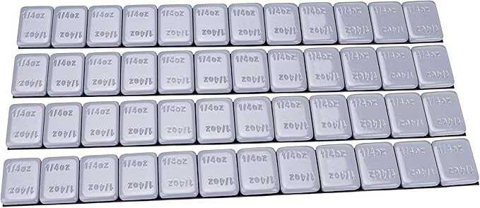 YIZBAP Wheel Weights Gray 1/4oz, 72 oz/Box, 288pcs, with Strong Black Adhesive. 0.25 Ounce Stick on Wheel Weights for Cars, Trucks, SUVs, Motorcycle and Others