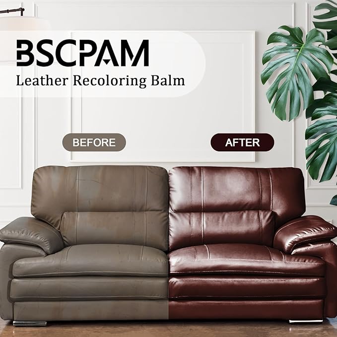 12oz Leather Recoloring Balm & 3.4oz Mink Oil Leather Conditioner kit,Maroon Leather Color Repair Kits for Couches, Leather Couch Paint Scratch Repair for Furniture Car Sofa Shoes Leather Dye