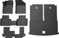 LASFIT Floor Mats & Backrest Mats & Cargo Mats for Volkswagen VW Atlas 2020-2025 (Only for 7 Passenger Bench Seating), All Weather TPE Custom Fit Floor Liners for VW Atlas Full Set Car Mats, Black
