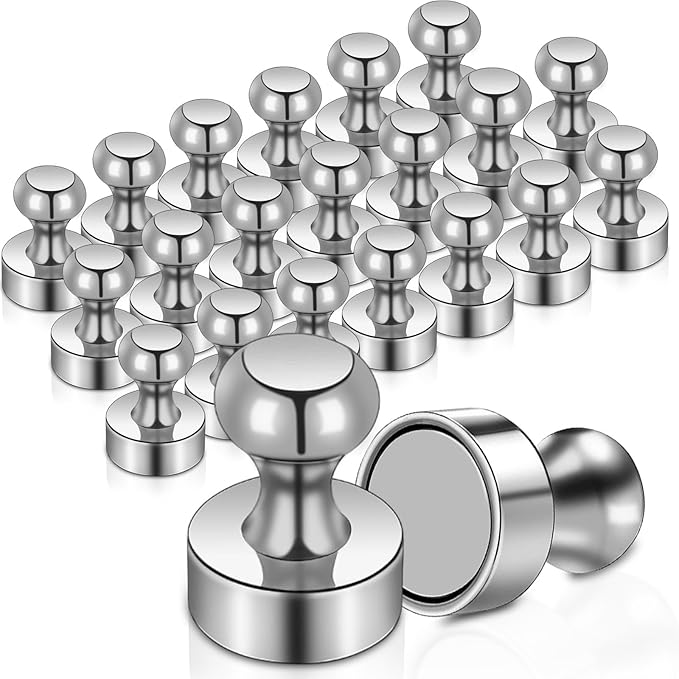 22Packs Neodymium Fridge Magnets, Strong Magnets for Whiteboard, Push Pin Magnet, Small Strong Neodymium Refrigerator Magnet for Office, Kitchen, Adults, Home