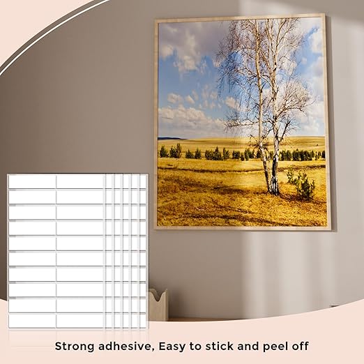 120pcs Adhesive Strips Double Sided Tape Wall Nano Sticky Dots Mounting Putty Two Sided Museum Putty Sticky Tack No Traces - Crafts Poster Decoration Picture Hanging Crafting Party - 0.8"*2.6" Strips