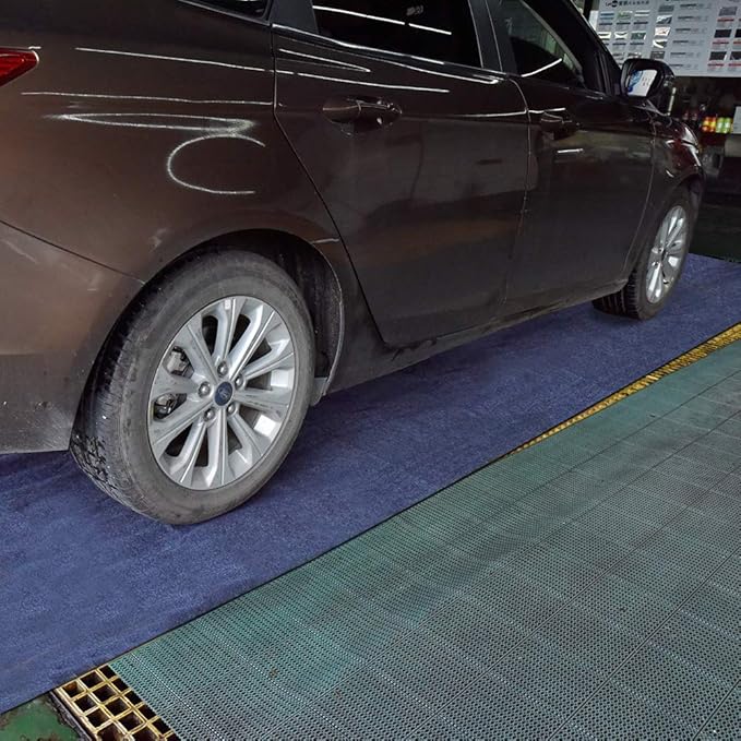 Garage Floor Mat,Absorbent Fabric,Anti-slip and Waterproof Backing,Washable,Garage and Shop Parking Mats(18Feet x 7.6 Feet)