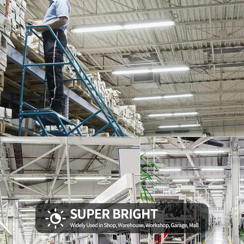 (20-Pack)4FT LED Shop Light Fixture, 72W 6000K Cold White 9500LM Super Bright T8 Integrated LED Tube, 4 Rows Linkable Shop Lights, T8 LED Tube Lights, 4 LED shop lights for garage 4 foot with plug