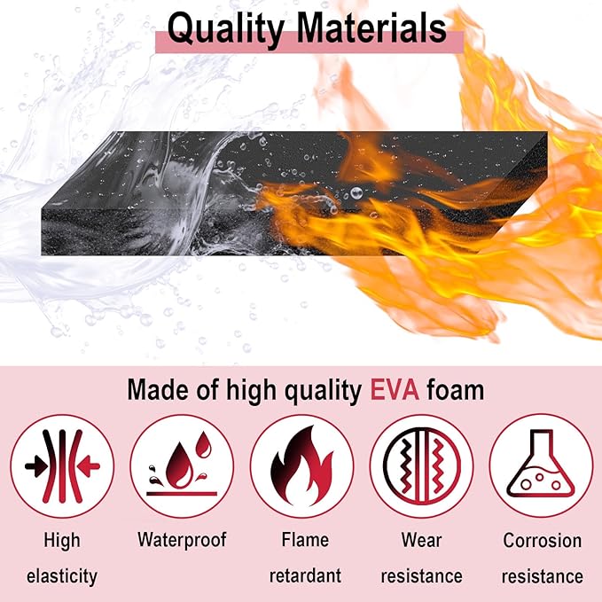 Garage Wall Protector for Car Doors, Garage Wall Bumper, Waterproof Garage Anti-Collision Strip, 11.8" x 3.9" x 1.18" Self Adhesive EVA Foam for Collision Protection (2 Pack)