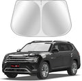 Custom Fit Windshield Sun Shade for Atlas 2018-2025 - Full Coverage, 210T Reflective Fabric, Double-Layer Design - Blocks 99% UV Rays, Keeps Car Cool, Easy to Install and Store