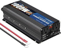 LVYUAN 1000 Watt Pure Sine Wave Power Inverter 24V to 110V/120V DC to AC Converter with Dual Sockets, Dual USB Ports, LED Display for Home Outdoor RV Car Power Inverter Power Adapter