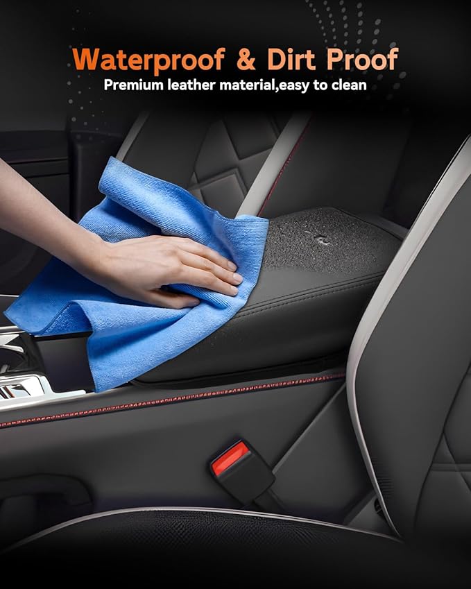 CDEFG for Volkswagen Atlas 2024 2025 Center Console Cover Armrest Box Cover for VW Atlas (SE, Peak Edition, SEL, Cross Sport, SEL Premium R-Line) Accessories Console Arm Rest Protector