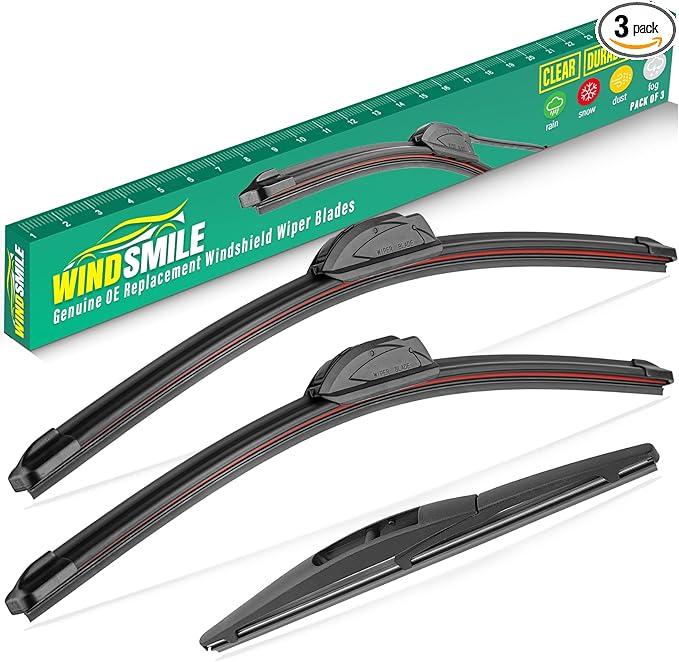 26" 16" 10" Windshield Wiper Blades Replacement for Nissan LEAF 2011 2012 2013 2014 2015 2016 2017 Premium All Weather Front Rear Wipers Set - OEM Quality (Pack of 3)