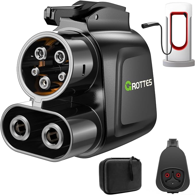 for Tesla Supercharger to CCS1 Adapter [Max 500A, 1000V] NACS to CCS Electric Vehicle Charging Adapter DC Fast Charging Fit for Rivian, Ford, GM, Volvo, Polestar EVs at Tesla Superchargers