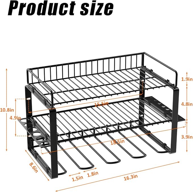 Power Tool Organizer Holder - Wall Mount Style for Power Tool Drill as Heavy Duty Tool Shelf & Tool Rack with Compact Packed with Color Box, Great Gift for Man