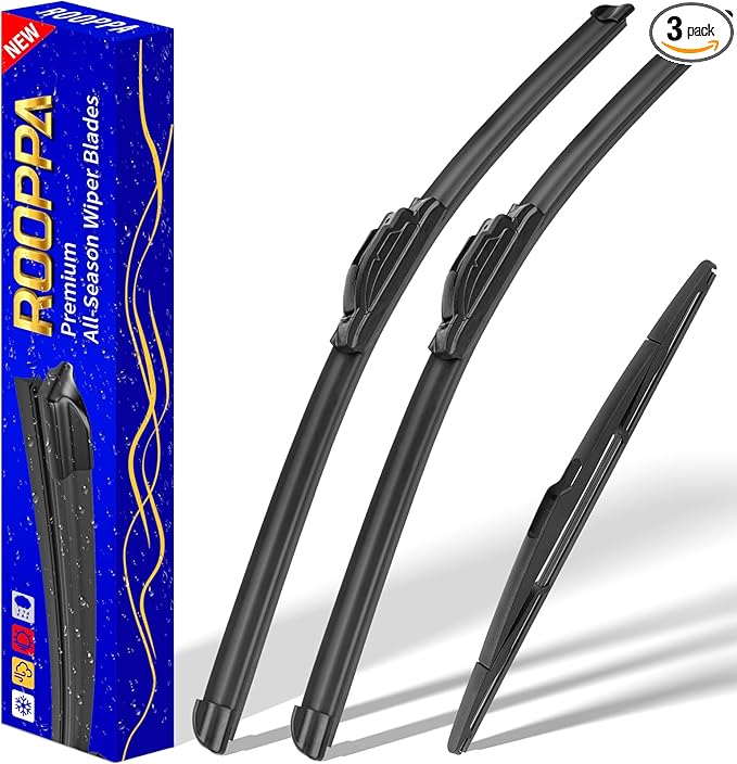 3 wipers Replacement for 2007-2014 Ford Edge/2007-2015 Lincoln MKX, Windshield Wiper Blades Original Equipment Replacement - 26"/20"/14" (Set of 3) U/J HOOK