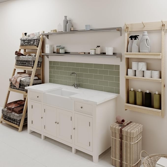 AmGood 60" Long X 6" Deep Stainless Steel Wall Shelf | NSF Certified | Appliance & Equipment Metal Shelving | Kitchen, Restaurant, Garage, Laundry, Utility Room
