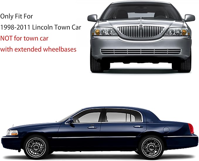 Soft Stretch Old Classic Car Cover Custom-fit for Lincoln Town Car 1998-2011 Full-Size Luxury Sedans Accessories for Indoor Underground Garage Car Show & Storage Dust Protection 215.4in