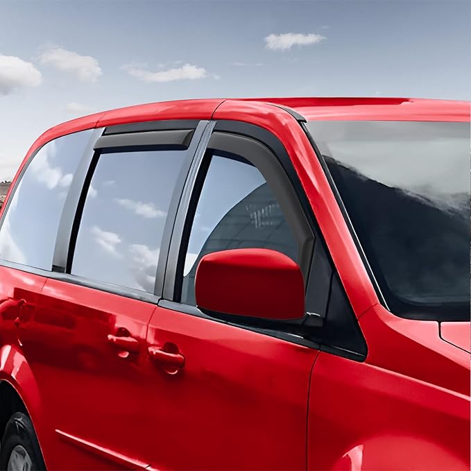 Voron Glass in-Channel Extra Durable Rain Guards for Chrysler Town and Country 2008-2016, Window Deflectors, Vent Window Visors, 4 Pieces - 200909