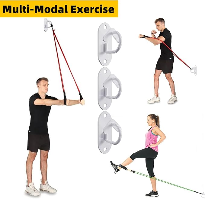 Resistance Band Wall Anchors System, Wall Mount Workout Anchors for Exercise Bands