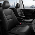 Custom for Honda Pilot Seat Covers - Car Seat Protectors Full Set for Pilot LX EX 2016 2017 2018 2019 2020 2021 2022-8 Seats,Faux Leather Full Coverage Waterproof, Black
