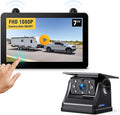 Magnetic Solar Wireless RV Backup Camera, 1080P 7" Touchscreen IPS Monitor & Auto On Off Rear View Camera, 1 Minute Setup Night Vision Recording Guidelines, Back up Camera for Trailer Truck M7