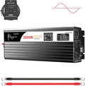 DC 12v AC 120V 60HZ Pure sine Wave 3000w Solar Power Inverter with Remote Switch&Soft Start for Home (DC12V (Range 10V-15V) 3000W)…