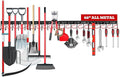 68" All Metal Garden Tool Organizer - Sturdy Garage Wall & Shed Organization System - Hooks for Shovel, Broom, Rake & More