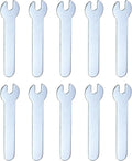 HARFINGTON 10pcs Small Wrench Open End Wrench 5.5x66x1.5mm Metric U-Shaped Single Open Ended Spanner Super Thin Small Flat Head Galvanizing Wrench for Automotive Repair Furniture Assembly