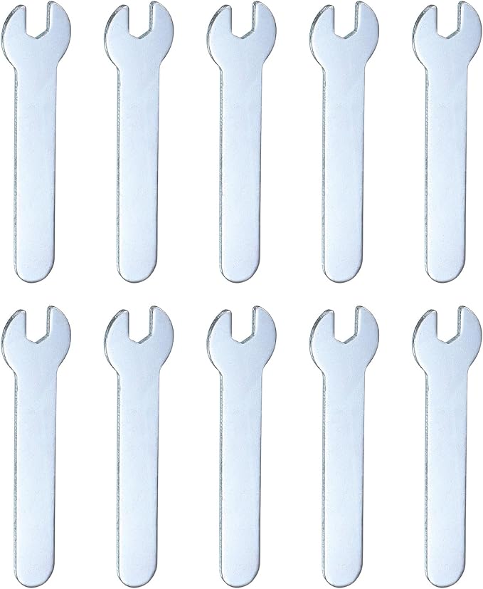 HARFINGTON 10pcs Small Wrench Open End Wrench 5.5x66x1.5mm Metric U-Shaped Single Open Ended Spanner Super Thin Small Flat Head Galvanizing Wrench for Automotive Repair Furniture Assembly
