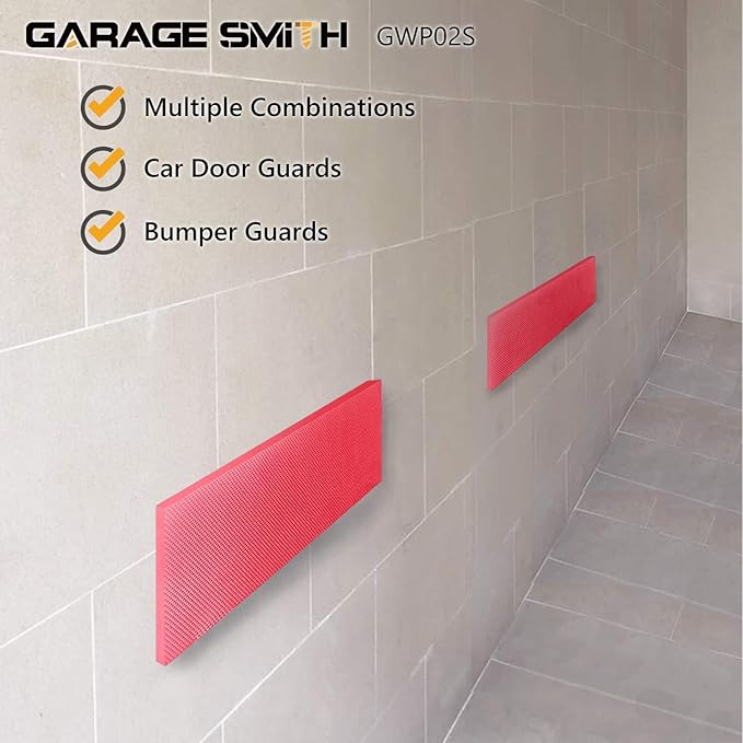 AMPULLA Garage Smith Garage Wall Protector Car Door Protectors, Designed in Germany (4-Pack Red)