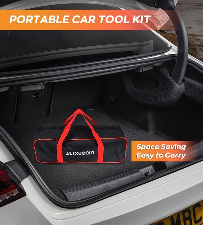 Car Jack Kit 2.5 Ton Scissor Jack with Ratchet Wrench, Tire Changing Kit Compatible with Various Circular Jack Pads