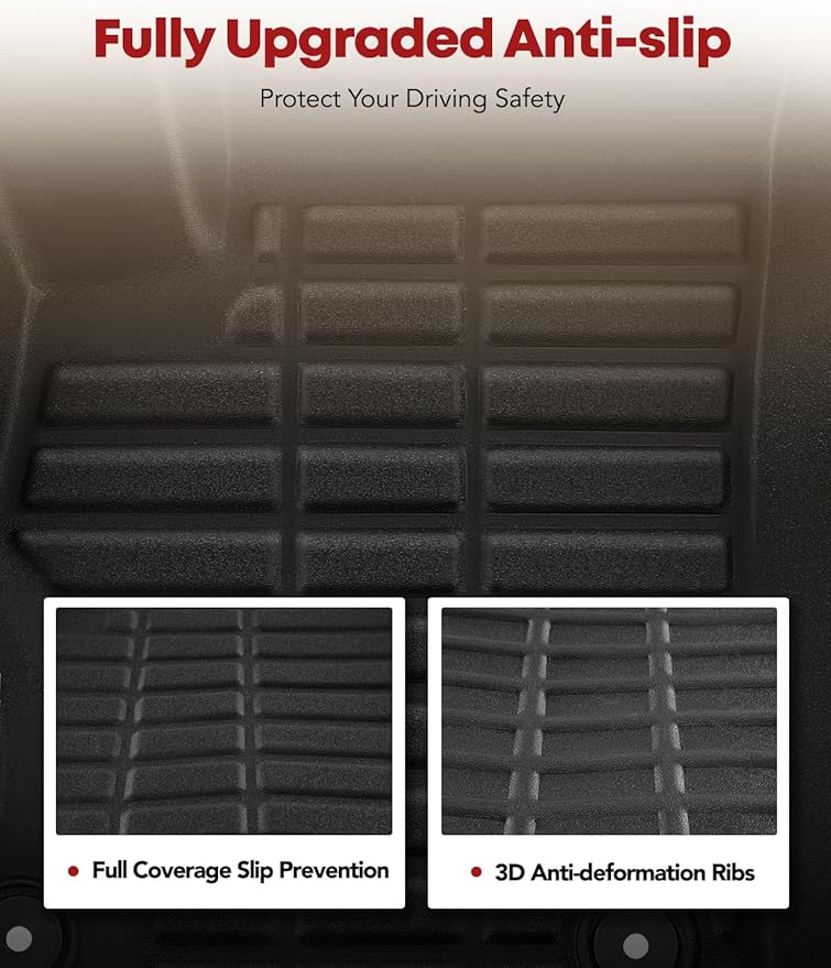 YHTAUTO Floor Mats Fit Fit Chevy Trax 2014-2023, Buick Encore 2013-2023(NOT GX), TPE All Weather Car Mats Waterproof Odorless Floor Liner, Interior Car Accessories Front & 2nd Row Liner