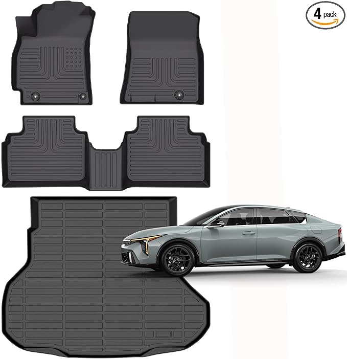 for Kia K4 Floor Mats 2025 LX LXS EX GT-Line/GT-Line Turbo,Car Mats for Kia K4 All Weather Floor Mats Cargo Floor Liner Accessories 2025