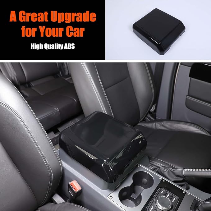 Armrest Box Cover Center Console Pad Compatible with INEOS Grenadier 2020-2025, Auto Armrest Cover, Fashionable and Beautiful, Waterproof Car Center Console Armrest Cover (Glossy Black)