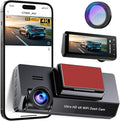 Dash Cam Front 4K Built-in 5GHz WiFi with CPL, Dash Camera for Cars with 64GB SD Card, App Control, 3.69" IPS Screen Dashcam with UHD 2160P, Night Vision, Loop Recording, Parking Mode, 170°Wide Angle