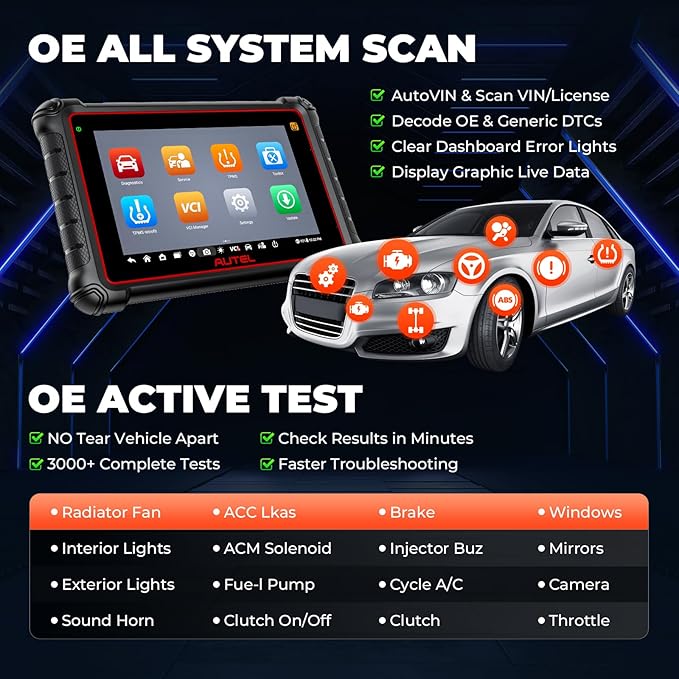 Autel MaxiPRO MP900-BT KIT Scanner: 2025 Level-up of MP900Z-BT, MP808BT Pro, MP808BT KIT with DoIP CAN-FD, 40+ Services, OE ECU Coding, 11 PCS OBD1 Cables, Bi-Directional, 150+ Makes, FCA Renault SGW