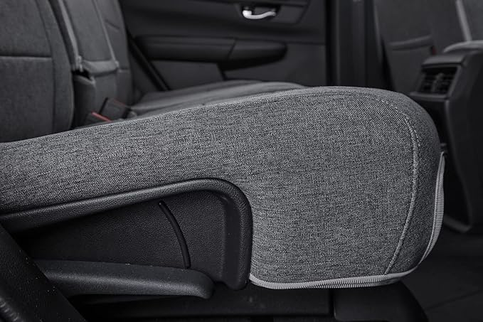 coverdream CRV Seat Covers Custom Fit for 2017-2021 2022 Honda CRV LX,EX,SE,EX-L,Touring,Hybrid,Fully Covered,Airbag Compatible UV Resistant Polyester Car Seat Protector(Full Set,Gray)
