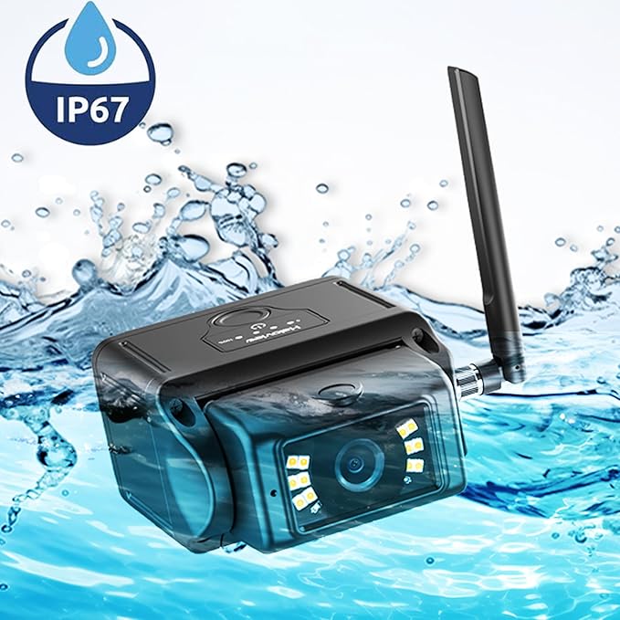 Haloview Byte Tango BT7 Solar Wireless 1080P Solar Powered Backup Camera with Touch Monitor for RV
