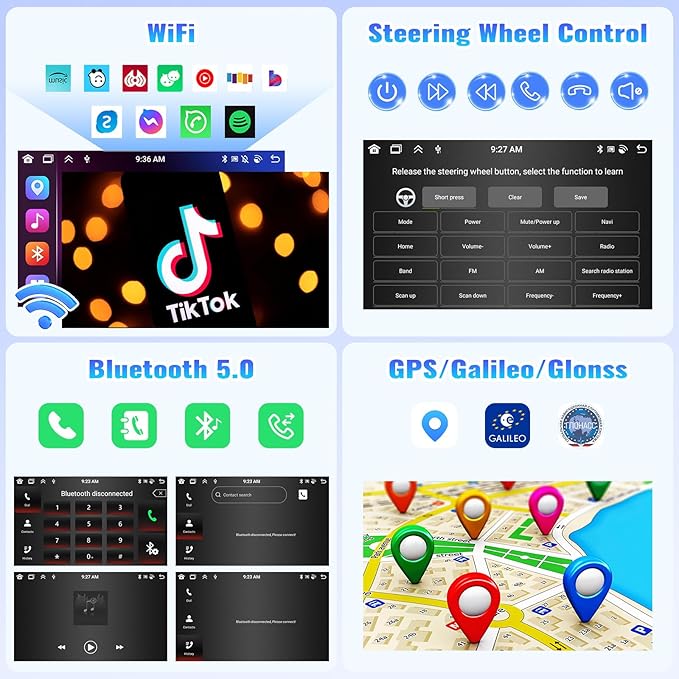 SIXTOP [8-Core 2+64G] Android Car Stereo for Hyundai Tucson IX35 2010-2015 with Carplay Android Auto 59 Theme 10.1 inch Touch Screen Bluetooth 5.0 FM/RDS Network Radio DSP 32EQ AI Voice GPS
