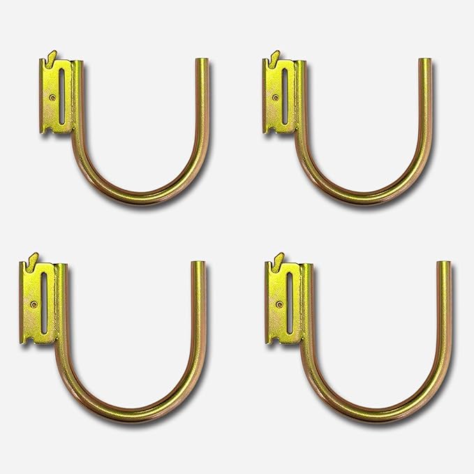 4 Pack 4" E Track J Hooks Heavy Duty Galvanized Steel E-Track Tie Down Accessories for Box Truck, Enclosed Trailer, Garage, Vans, Warehouse, Workshop