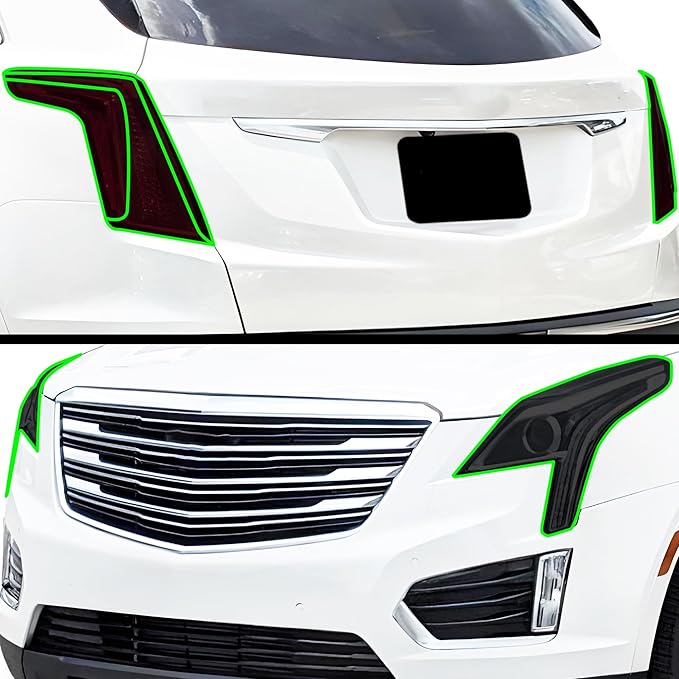 BOGAR TECH DESIGNS Full Headlight Taillight Tint Kit Compatible with Cadillac XT5 2017-2025, Dark Smoke