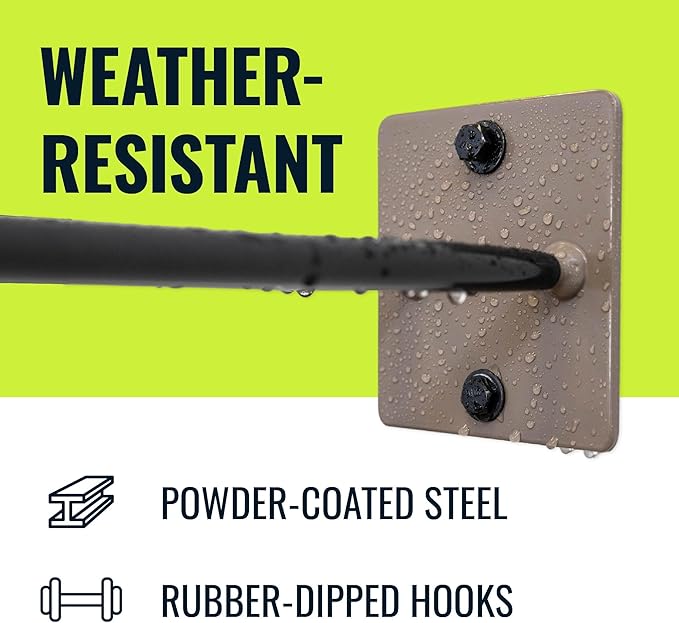 StoreYourBoard Tool Organizer Hook, Wall Mount Garage Storage, Tool Storage for Shovels Rakes Brooms Hoses and More, Rubber-Coated Steel Holds 50 lbs, 12" X 4" X 4.5"