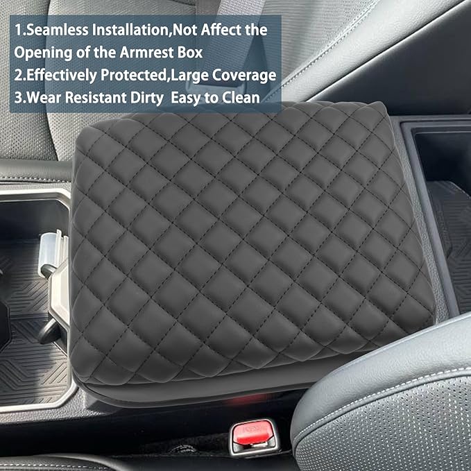 Ruiya 2024 2025 Tacoma Armrest Cover for Toyota Tacoma 2024 Accessories,Soft & Comfy Center Console Cover 2024 Tacoma Armrest Cover Compatible with 2024 Toyota Tacoma SR/SR5/Limited/TRD Sport/TRD Pro