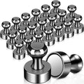 22 Pack Fridge Magnets, Black Strong Magnets for Whiteboard, Push Pin Magnets Refrigerator Magnets Small Strong Neodymium Magnet for Office, Classroom, Kitchen, Home
