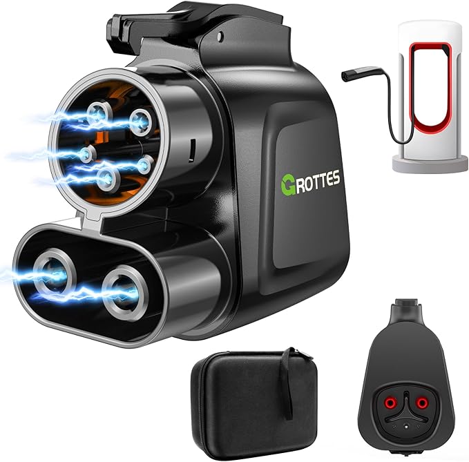 for Tesla Supercharger to CCS1 Adapter [Max 500A, 1000V] NACS to CCS Electric Vehicle Charging Adapter DC Fast Charging Fit for Rivian, Ford, GM, Volvo, Polestar EVs at Tesla Superchargers