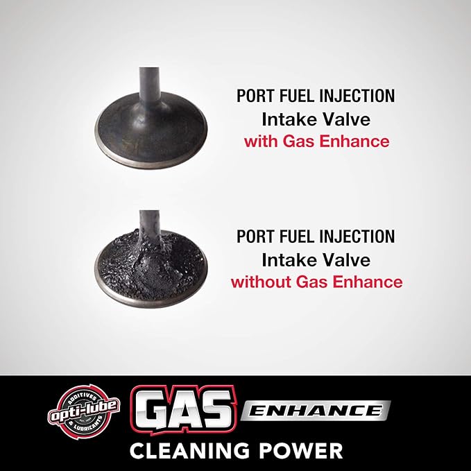 Opti-Lube Gas Enhance Fuel ADDITIVE: 8OZ 4 Pack Long Neck Bottles