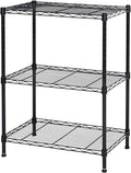 Homeiju 3-Shelf Storage Rack,Adjustable Height Metal Shelving Unit,Heavy Duty Storage Shelving Unit,Wire Rack Shelving,Garage Organizer for Home,Kitchen,Office,Pantry,Garage（13.5"D x 23.4"W x 31"H）